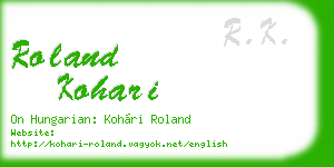 roland kohari business card